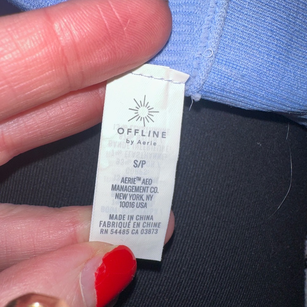 Offline by Aerie Light Blue Long Sleeve Top - Picture 4 of 4
